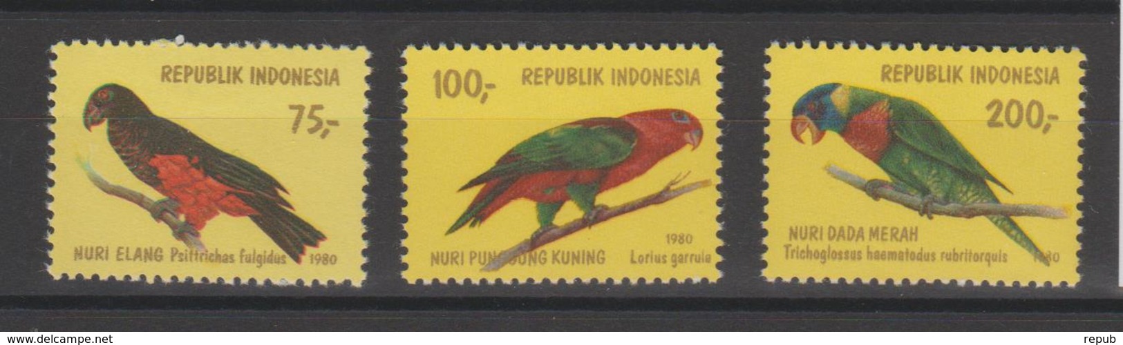 Indonésie 1980 Oiseaux Série 895-897 3 Val ** MNH - Indonésie