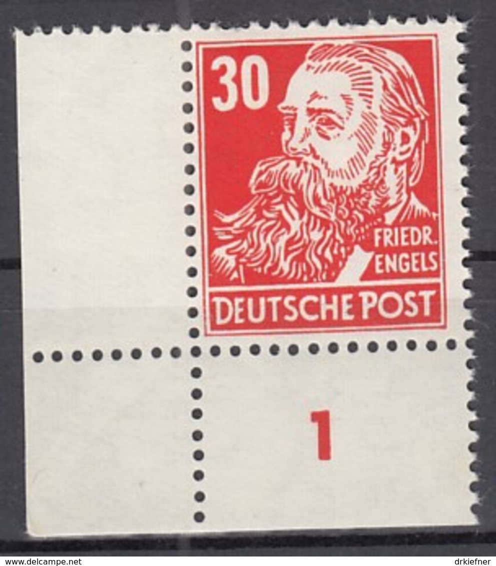 DDR 335 V A Y I, Postfrisch **, Geprüft, Friedrich Engels 1952/53 - Ungebraucht