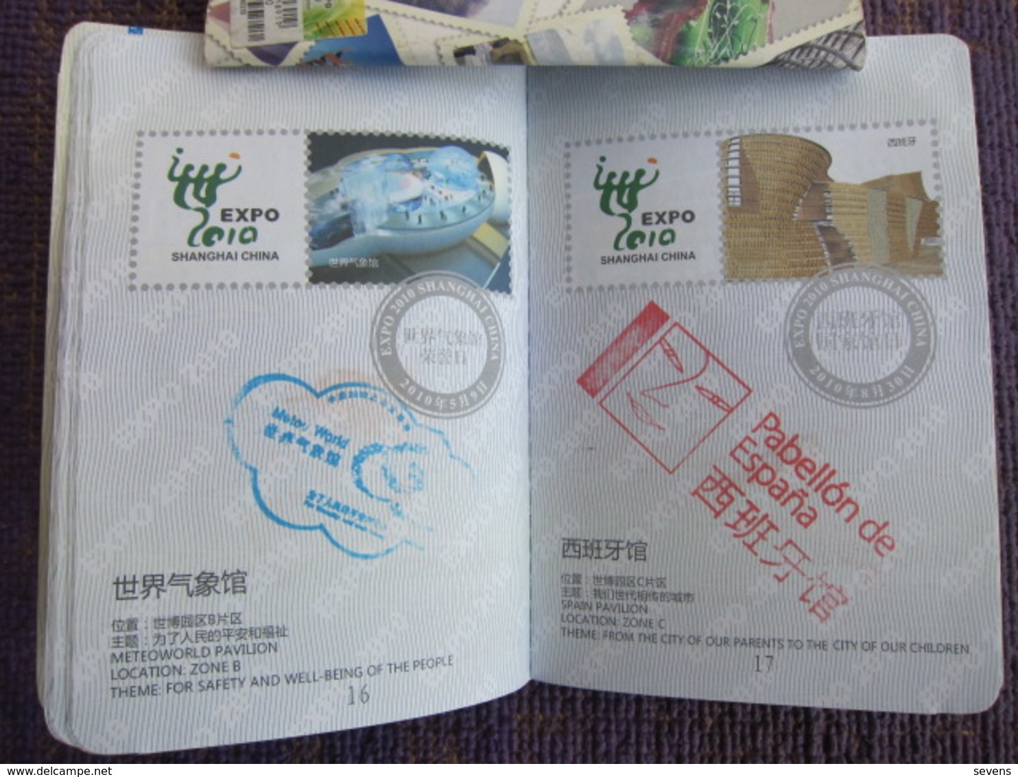 Shanghai 2010EXPO,passport with seals of 56 Pavilions,national and theme