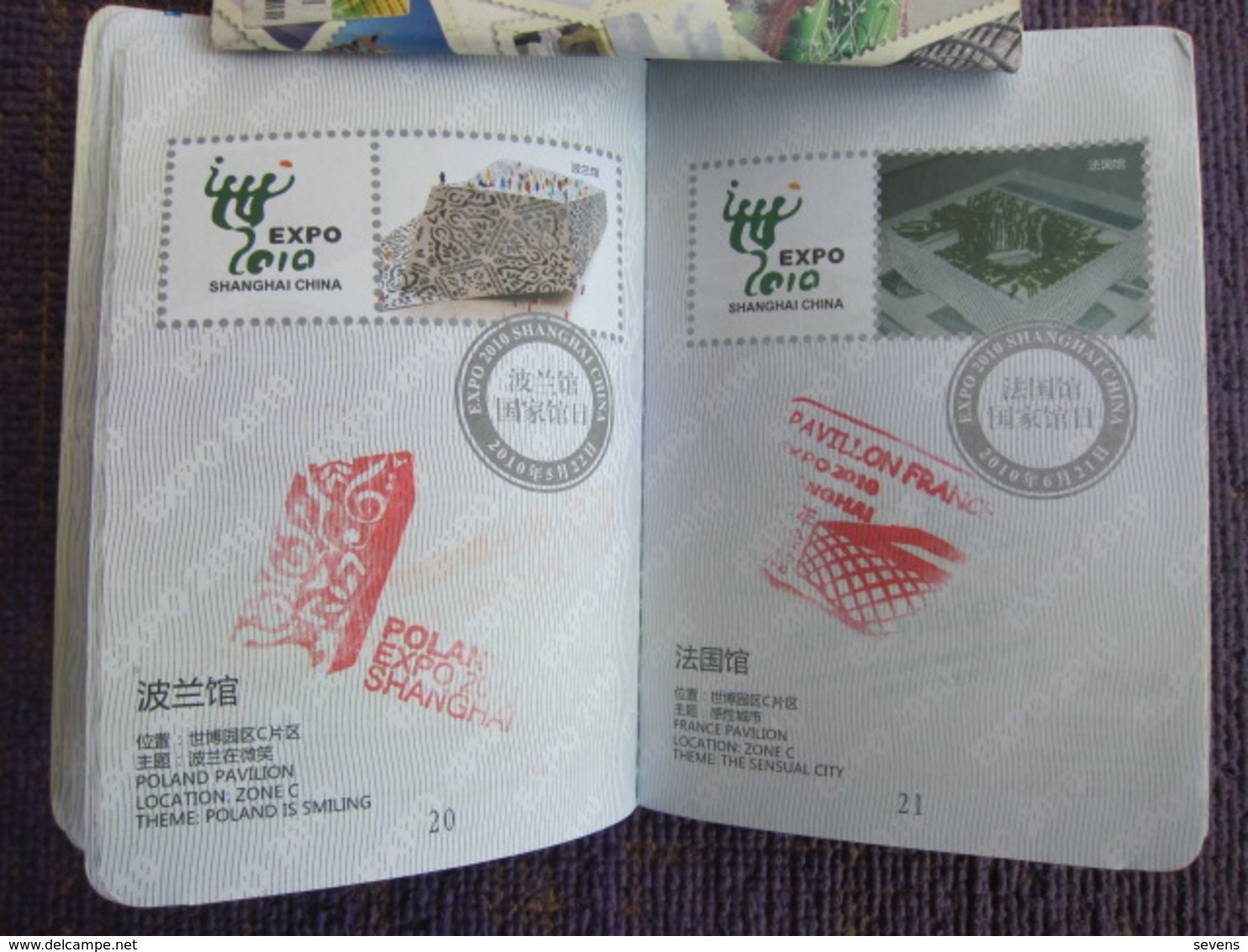 Shanghai 2010EXPO,passport with seals of 56 Pavilions,national and theme