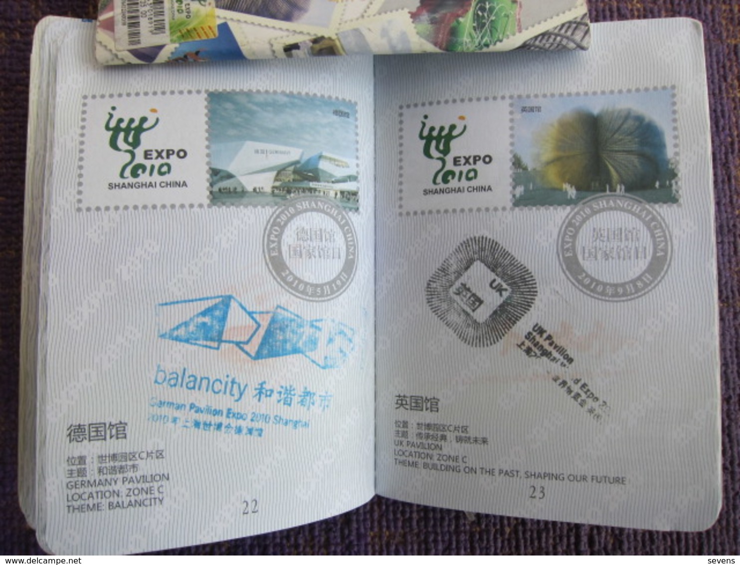 Shanghai 2010EXPO,passport with seals of 56 Pavilions,national and theme