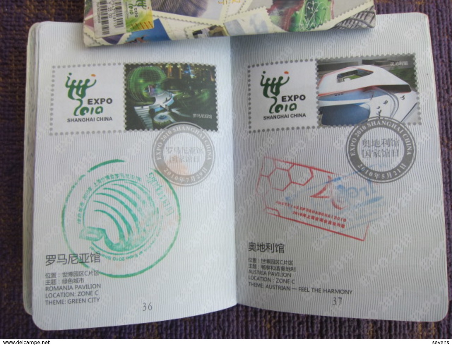Shanghai 2010EXPO,passport with seals of 56 Pavilions,national and theme