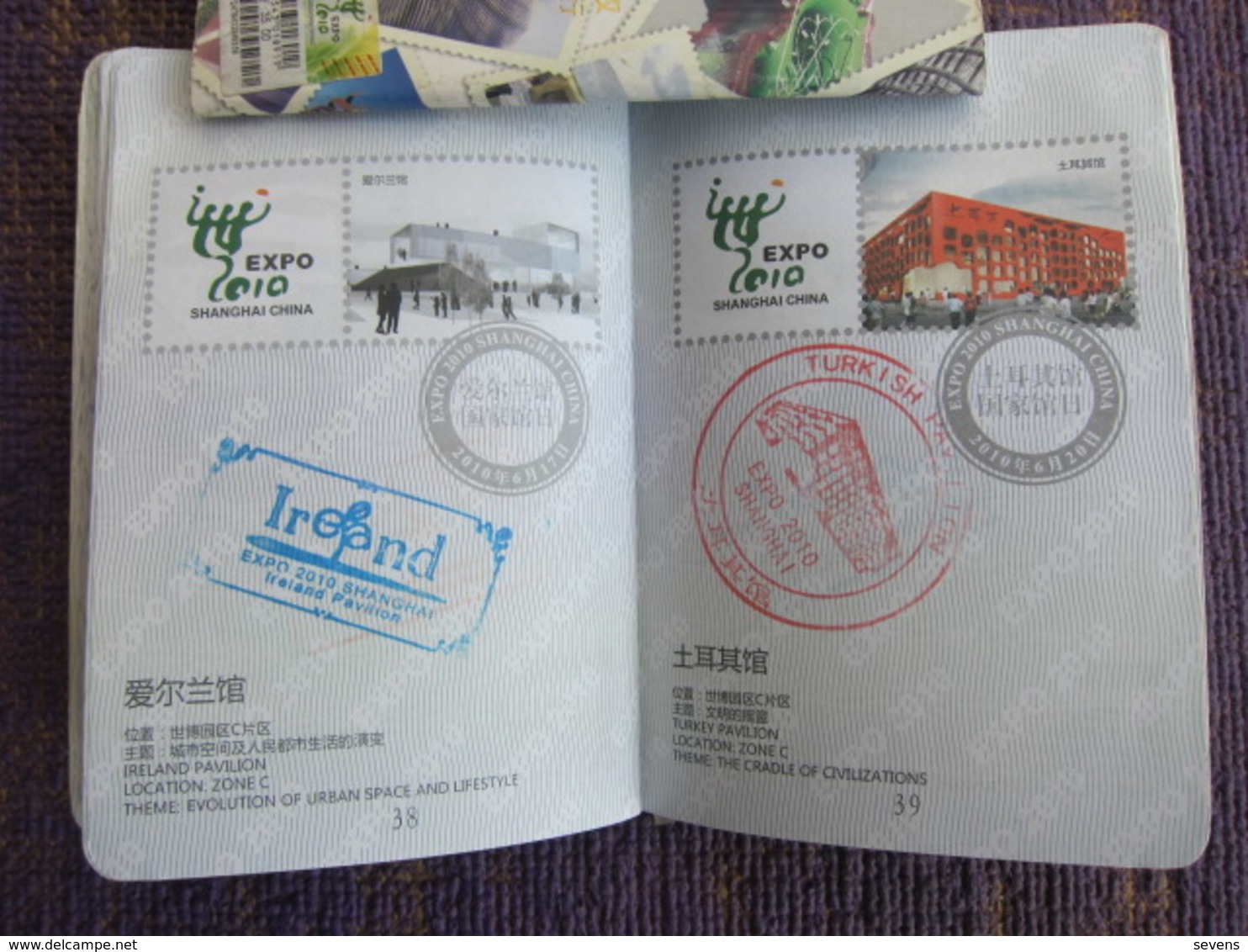 Shanghai 2010EXPO,passport with seals of 56 Pavilions,national and theme