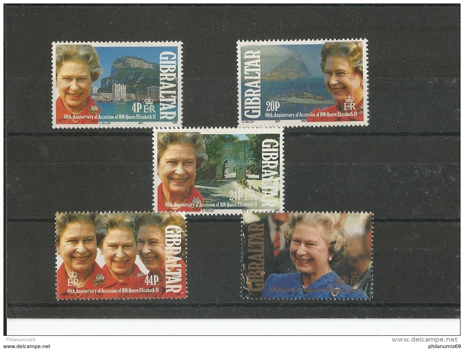 GIBRALTAR 1992 - YT N° 642/646 NEUF SANS CHARNIERE ** (MNH) GOMME D'ORIGINE LUXE - Gibraltar