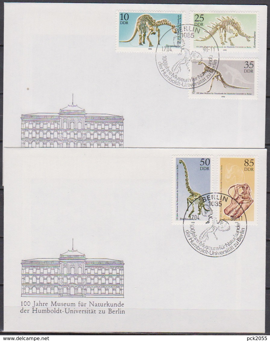 DDR FDC1990 Nr.3324 - 3328 100 Jahre Museum Für Naturkunde Der Humboldt- UNI-Berlin ( D 6471 ) Günstige Verandkosten - Autres & Non Classés