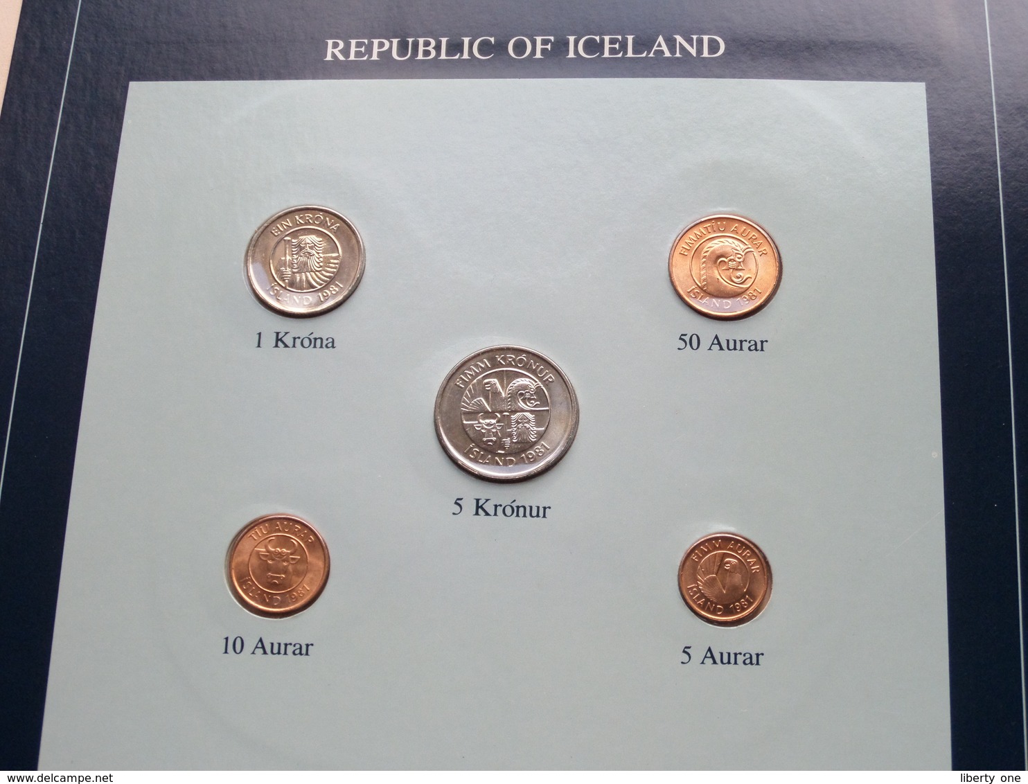 REPUBLIC OF ICELAND ( From The Serie Coin Sets Of All Nations ) Form 20,5 X 29,5 Cm ) Card + Stamp '84 ! - Islande