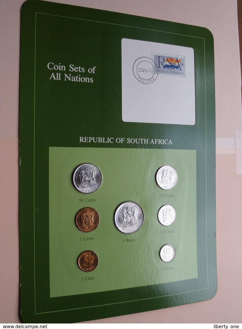 KINGDOM OF SOUTH AFRICA ( From The Serie Coin Sets Of All Nations ) Form 20,5 X 29,5 Cm ) Card + Stamp '86 ! - Afrique Du Sud