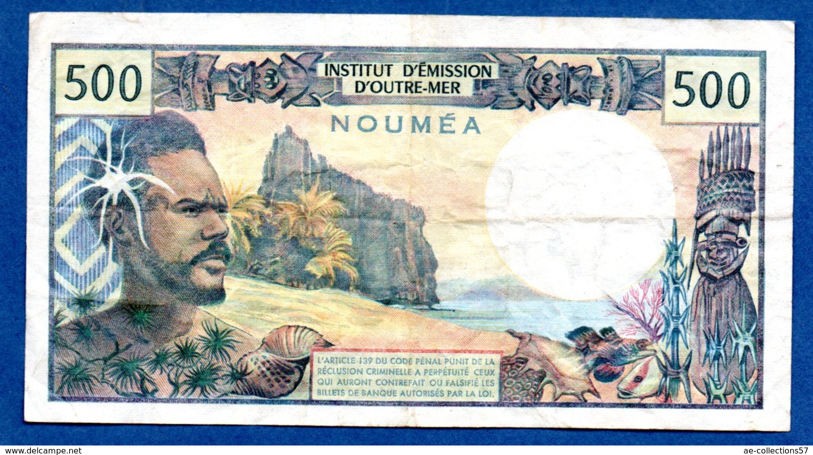 Nouméa  -  500 Francs  -  état  TB+ - Nouvelle-Calédonie 1873-1985