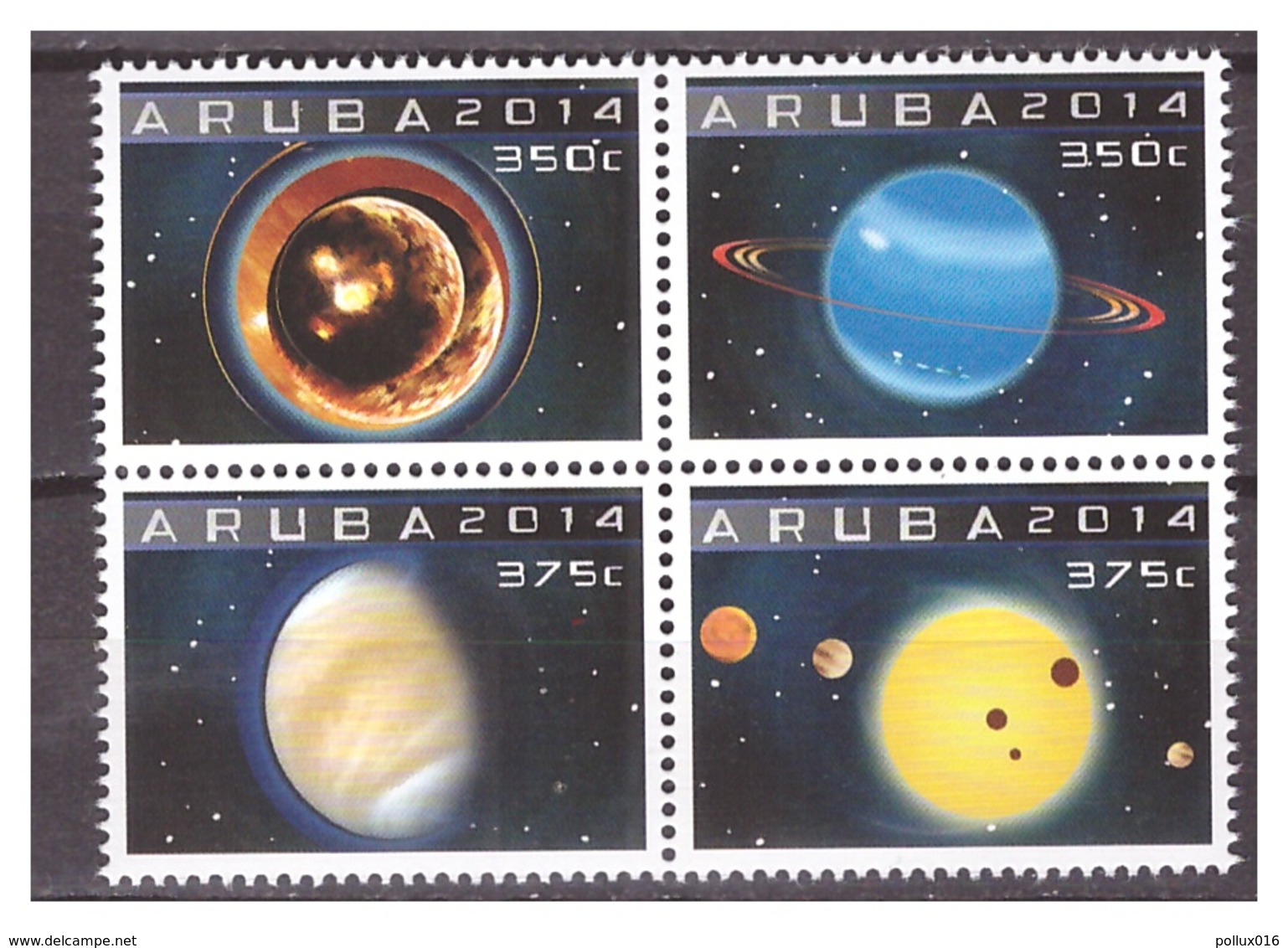 Aruba 2014 Astronomie Astronomy Space Jupiter Mercurius Saturn MNH - Curacao, Netherlands Antilles, Aruba