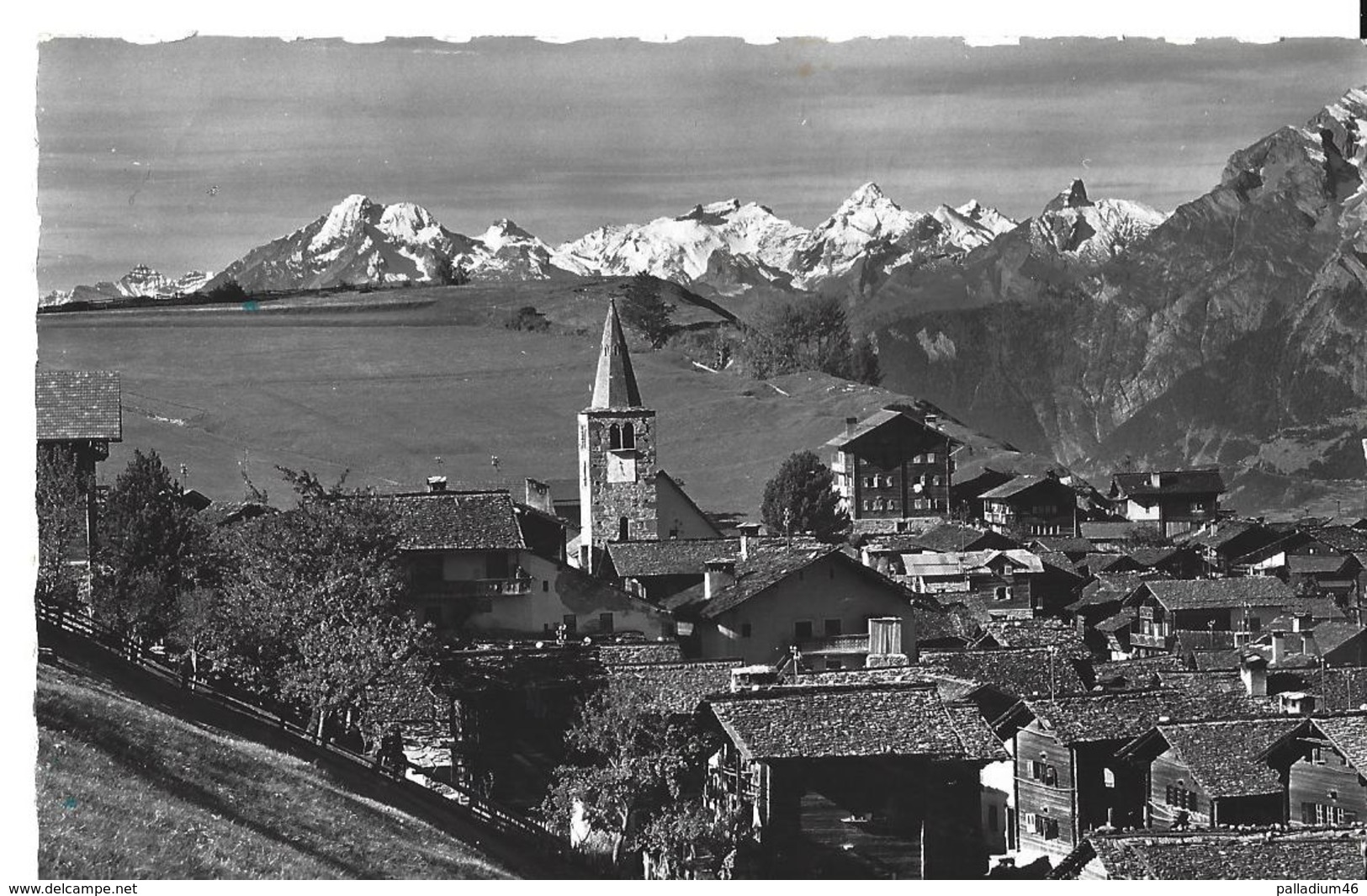 VALAIS  NAX Sur Sion - Grd CHAVALARD - Dt De Morcles - Dt Favre - Pt. Muveran - Gyger, Adelboden 9546 - Circulée En 1946 - Nax