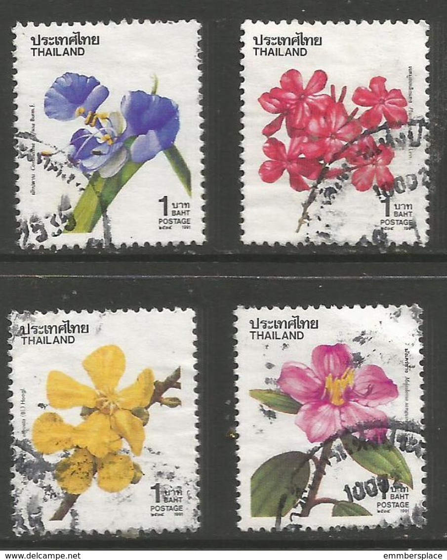 Thailand - 1991 Flowers (New Year) Used   Sc 1417-20 - Thaïlande