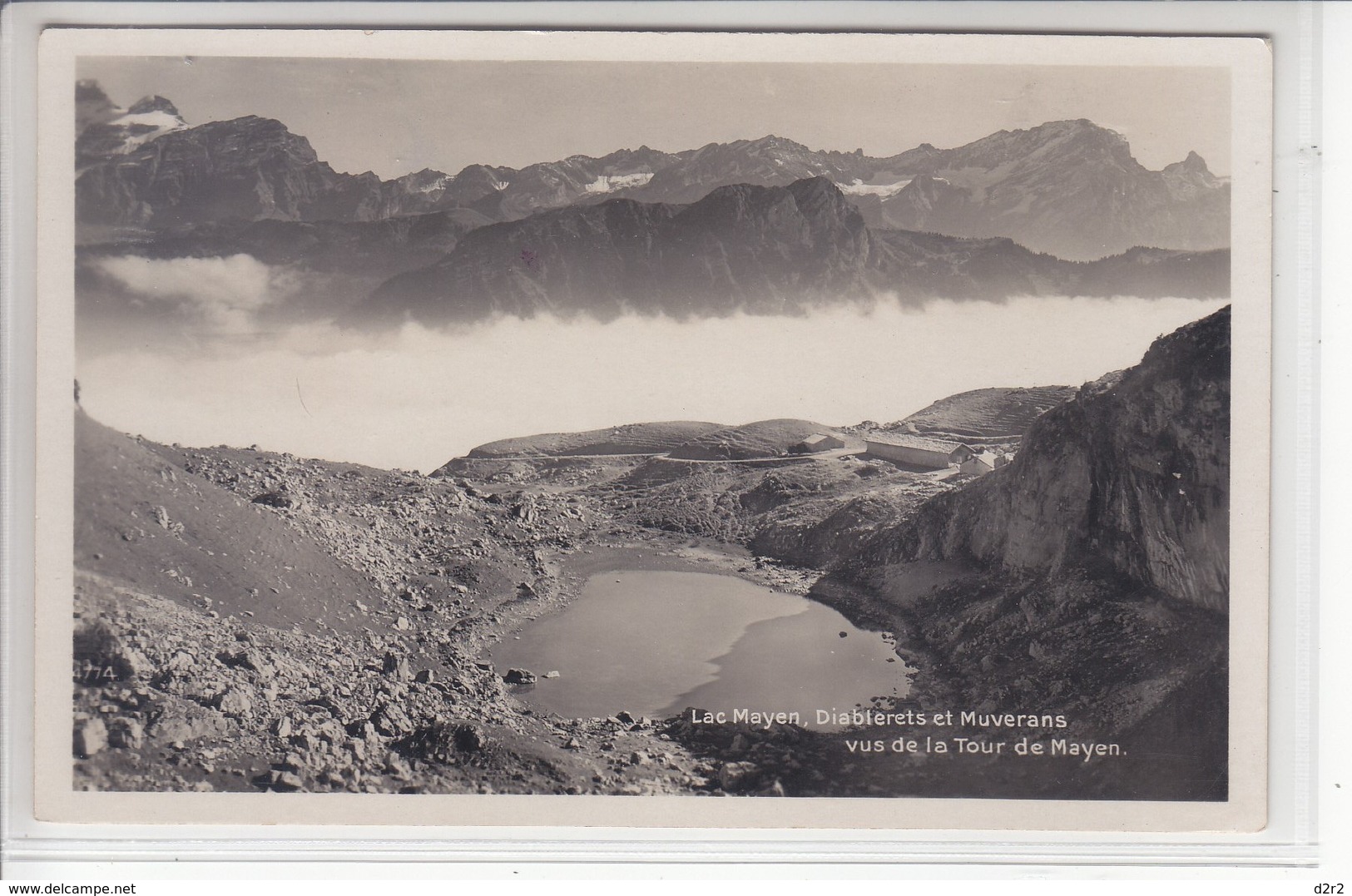 LAC MAYEN,DIABLERETS ET MUVERANS - VUS DE LA TOUR DE MAYENS - ECRITE,NON POSTEE - Yens