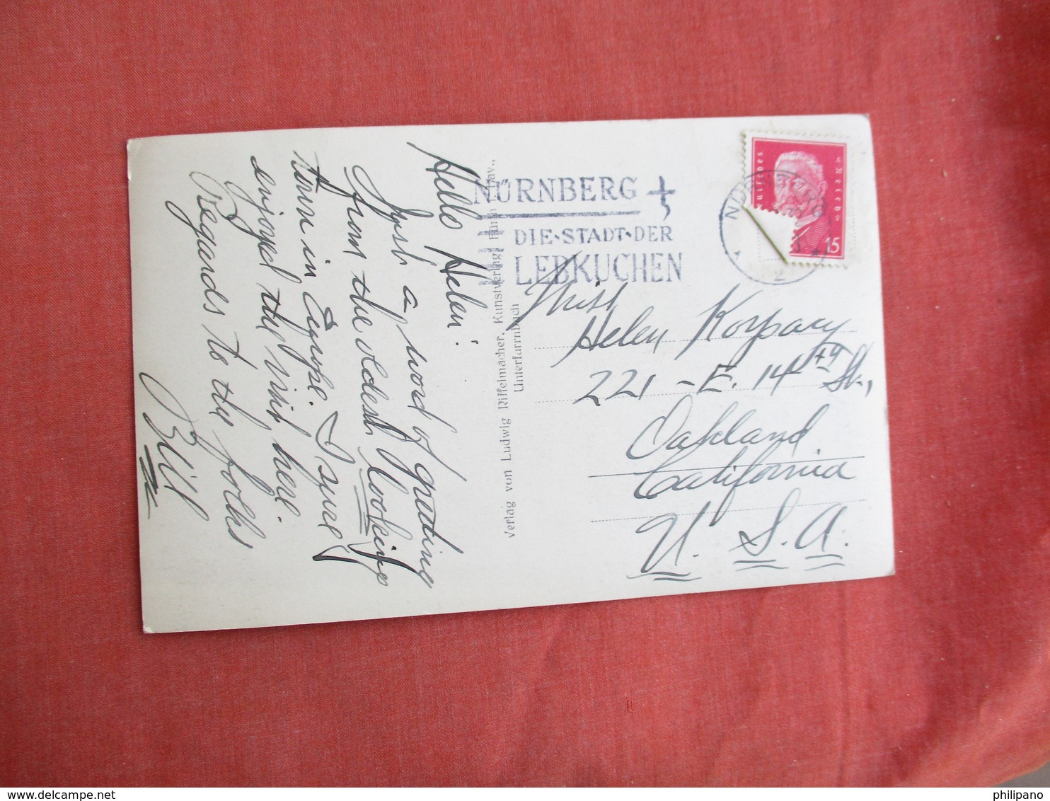 Germany > Bavaria > Nuernberg  RPPC  Has Stamp & Cancel    Ref 3101 - Nuernberg