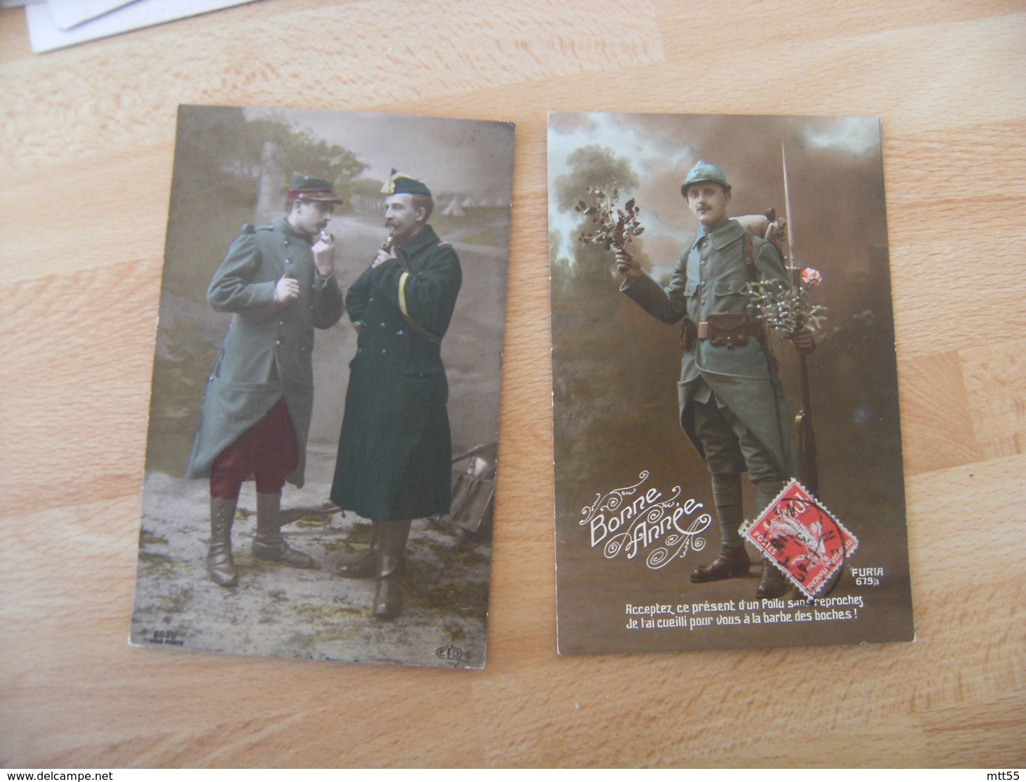 lot 7 cartes patriotique guerre 14.18 poilu soldat