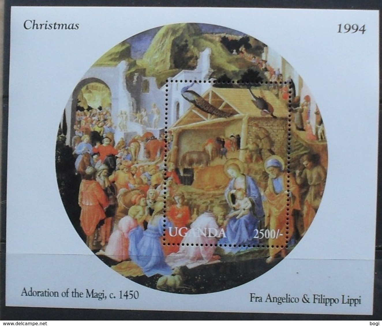 Uganda 1994 Christmas Noël Art Fra Angelico & Filippo Lippi ** MNH - Ouganda (1962-...)