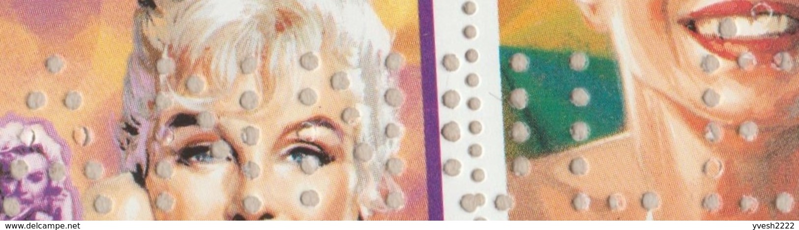 Tchad 1996 Y&T 572/5. 4 Blocs Spéciaux Dentelés Perforés "Annulé". Marilyn Monroe. Certains L'aiment Chaud - Cinéma