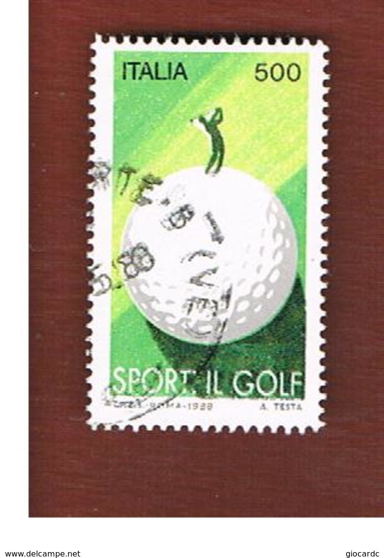 ITALIA REPUBBLICA  - SASS. 1834   -      1988     GOLF        -      USATO - 1981-90: Usados