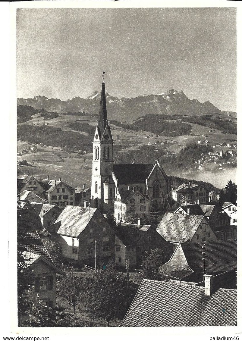 APPENZELL REHETOBEL MIT SÄNTIS - OBLITERATION GRAND PRIX AUTO MOTO 1949 à LAUSANNE  - Circulée Le 02.08.1949 - Rehetobel