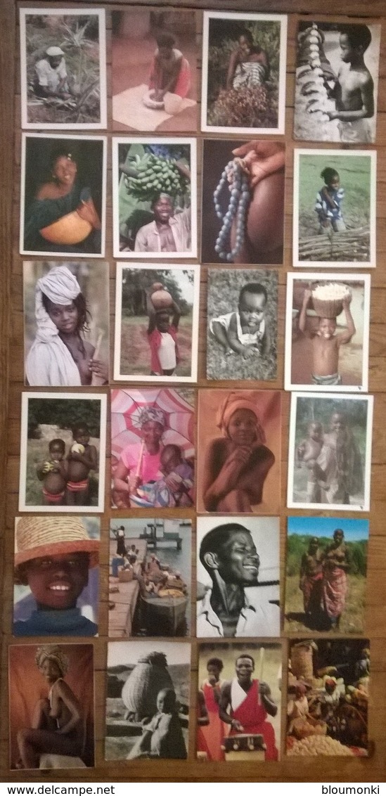 Lot De 24 Cartes Postales / Personnages D' AFRIQUE /d - Non Classés