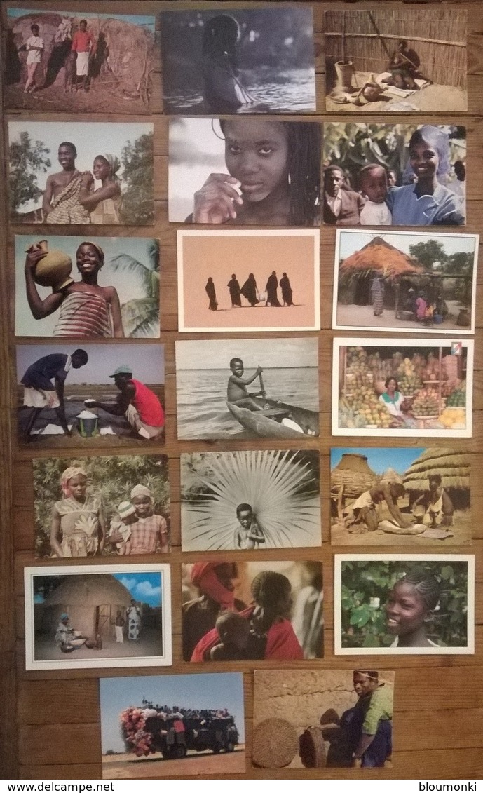 Lot De 20 Cartes Postales / Personnages D' AFRIQUE - Non Classés