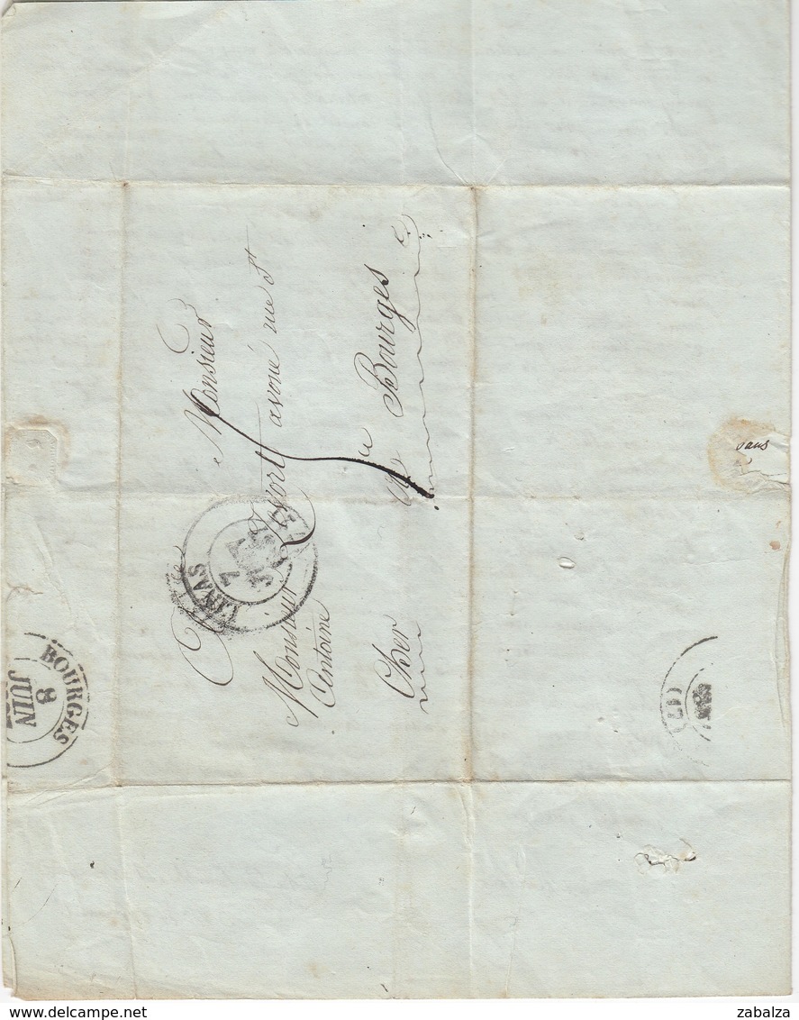 Marcoussis   Marquis De Salperwick Cachet Linas 6 Juin 1837 Lettre Très Importante - Documents Historiques