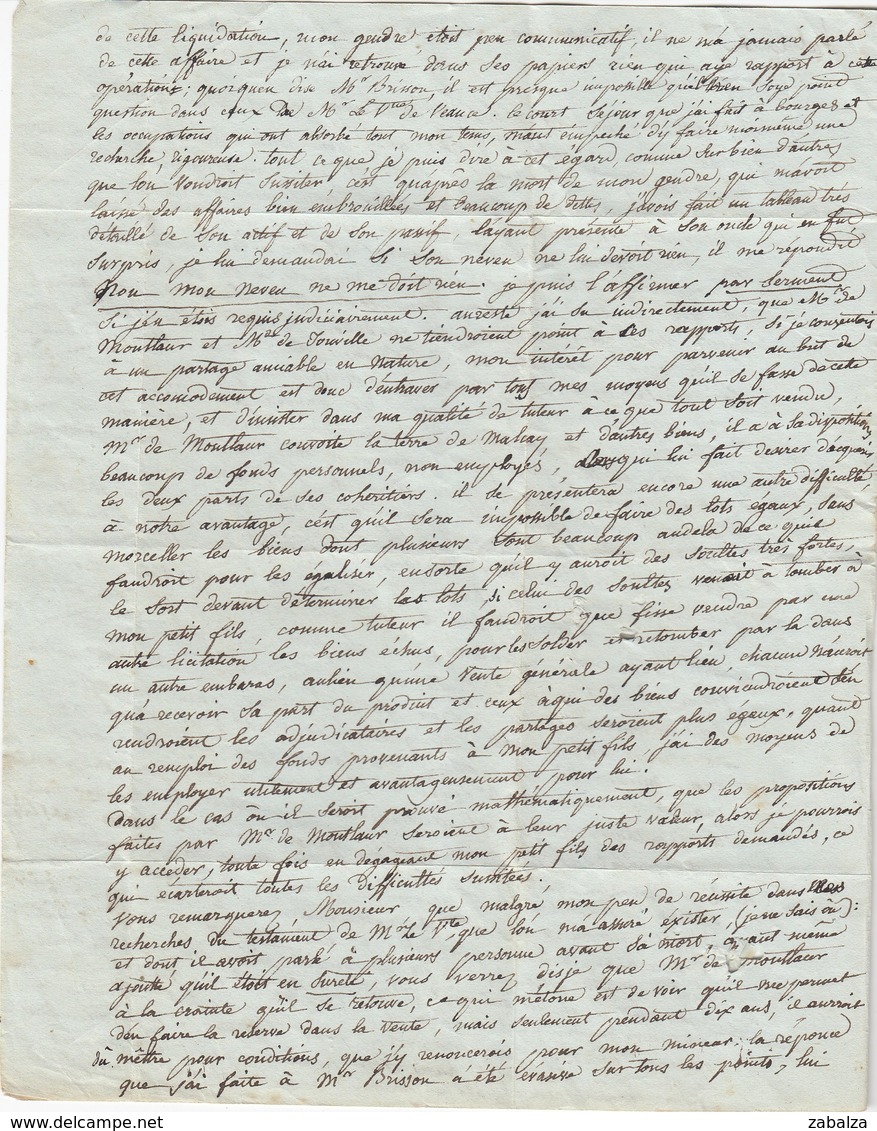 Marcoussis   Marquis De Salperwick Cachet Linas 6 Juin 1837 Lettre Très Importante - Documents Historiques