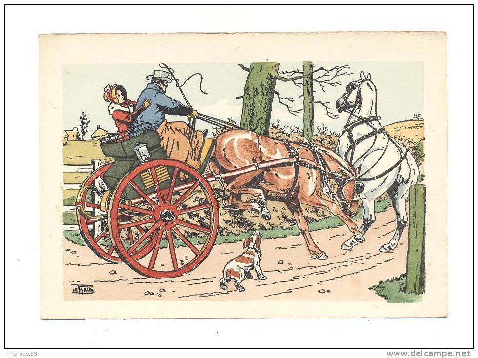 Carte Illustrateur    Le Rallic  CP77   -  Cabriolet   Et   Diligence - Other & Unclassified