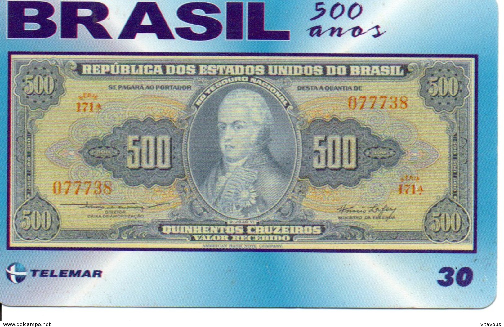 Billet De Banque Monnaie Money Bank Banknote Télécarte Phonecard (G 585) - Timbres & Monnaies