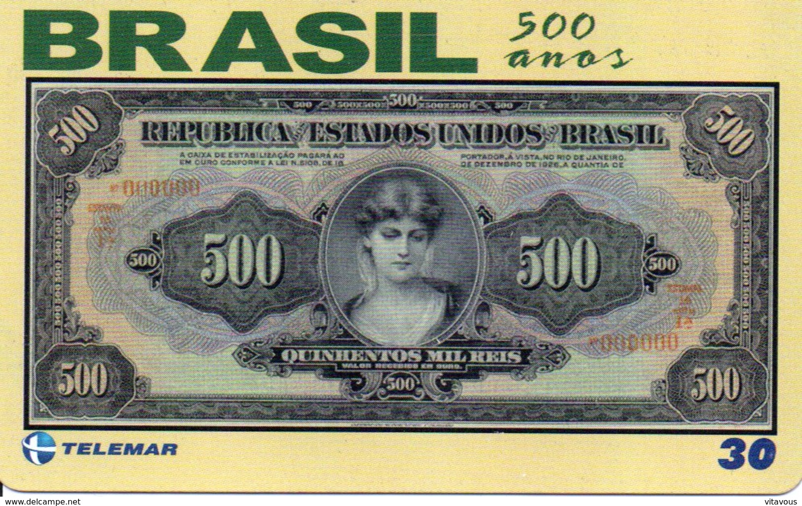 Billet De Banque Monnaie Money Bank Banknote Télécarte Phonecard (G 589) - Timbres & Monnaies