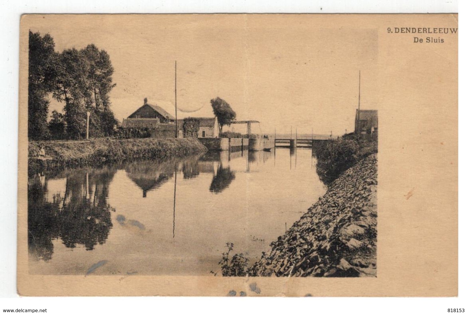 9. DENDERLEEUW  De Sluis (kaart Vertoont Slijtage Zie Scans) - Denderleeuw