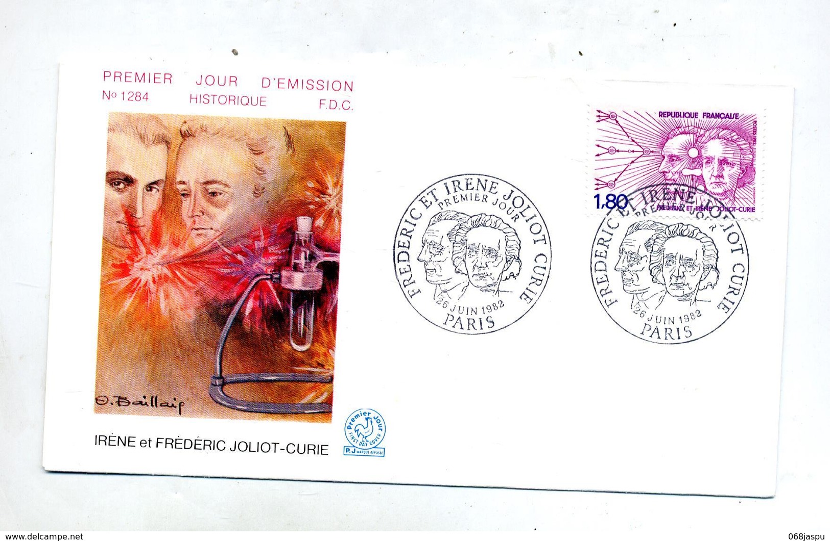 Lettre Fdc 1982 Paris Curie - 1980-1989