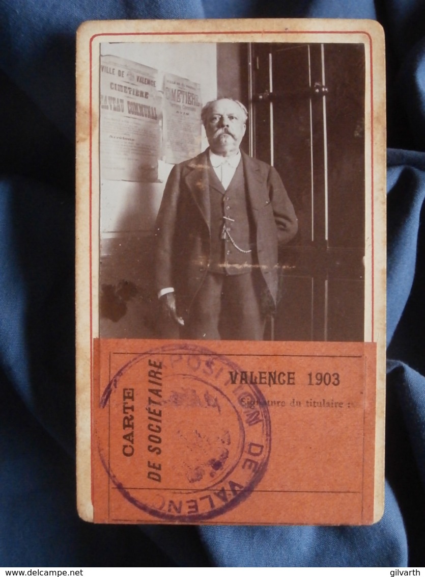 Photo CDV Anonyme - Exposition De Valence 1903 Carte De Sociétaire (Dubois, Fanfare) L409 - Anciennes (Av. 1900)