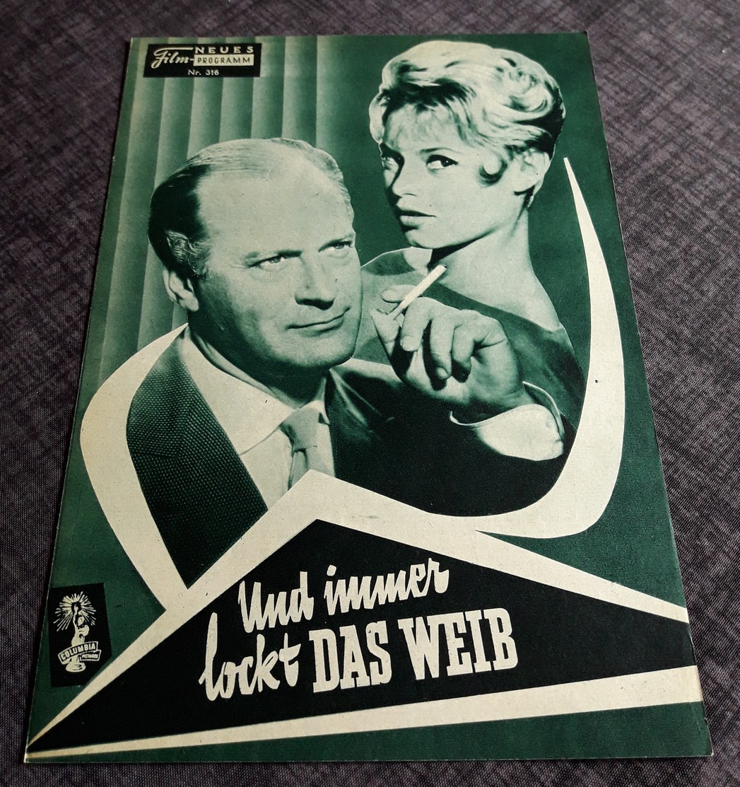 BRIGITTE BARDOT In "Und Immer Lockt Das Weib" Mit Curd Jürgens ... | NFP-Filmprogramm Von 1957 | Fp0141 - Magazines