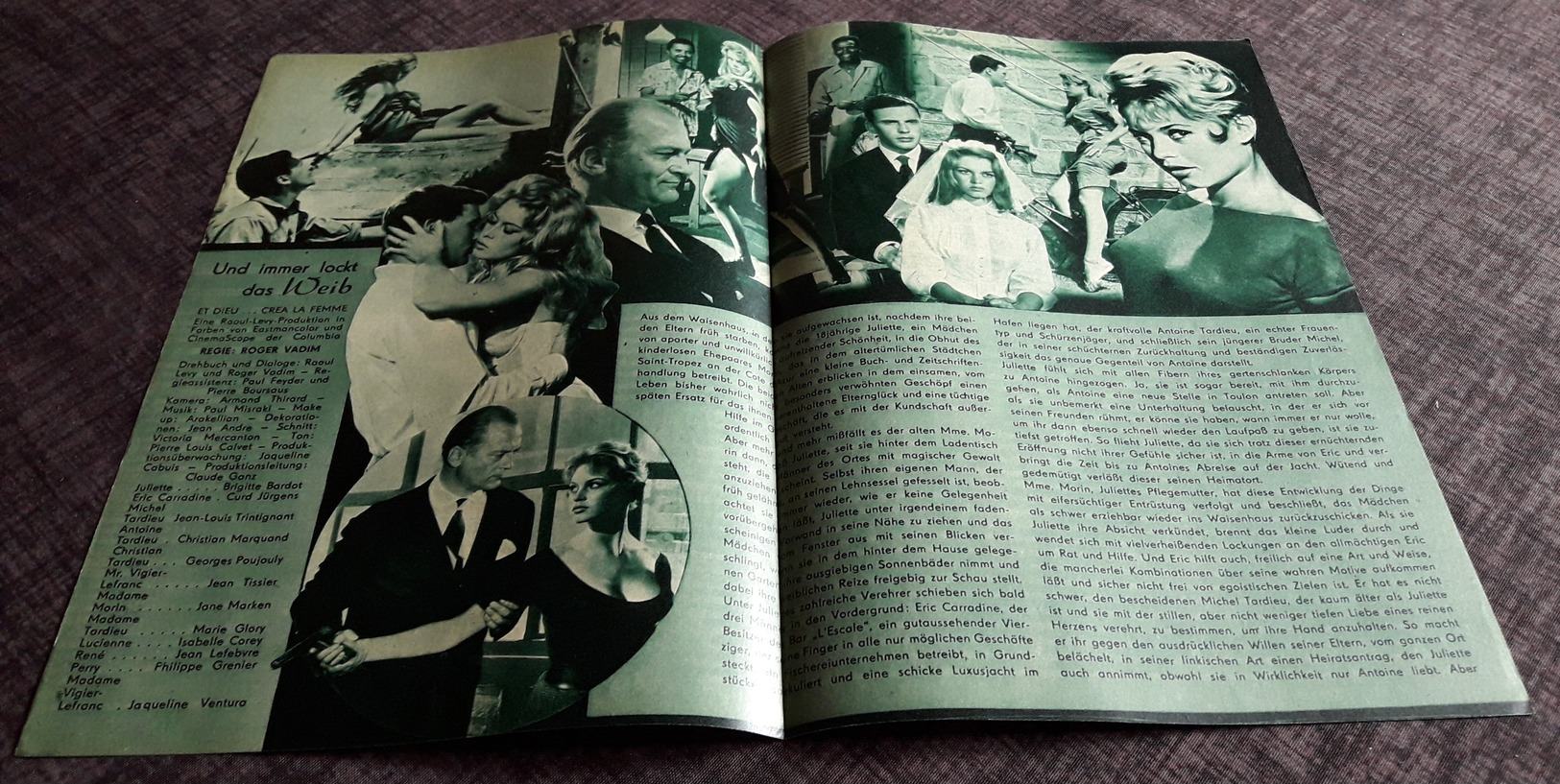 BRIGITTE BARDOT In "Und Immer Lockt Das Weib" Mit Curd Jürgens ... | NFP-Filmprogramm Von 1957 | Fp0141 - Magazines