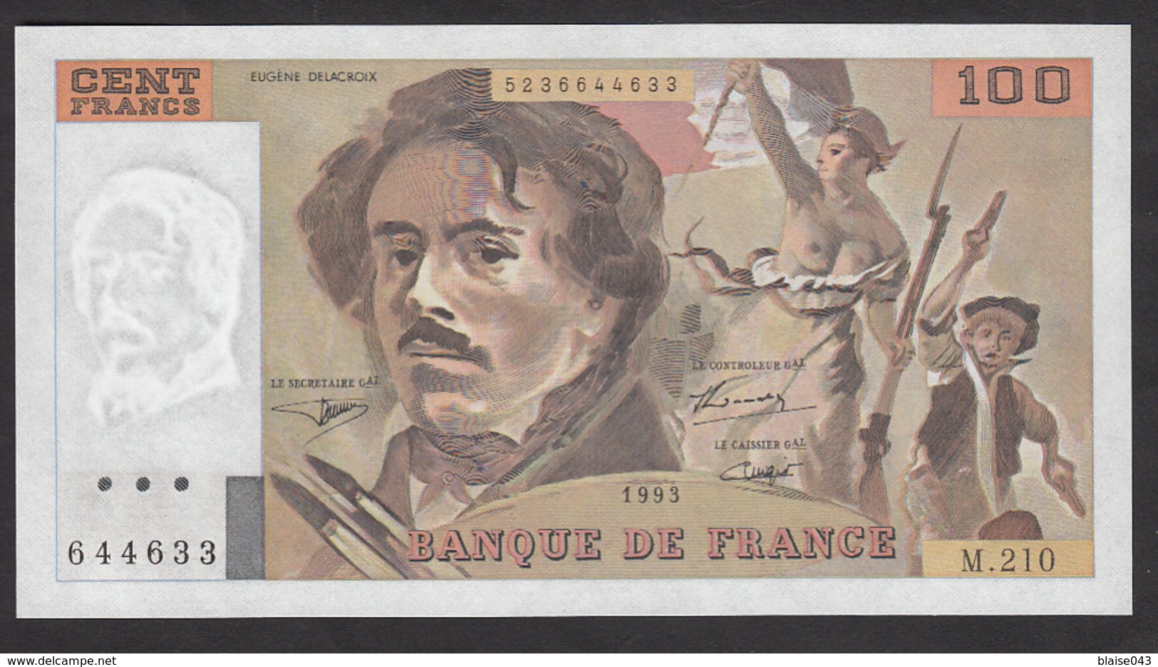 100 Francs Delacroix De 1993 - Fay 69bis/5a En Neuf - 100 F 1978-1995 ''Delacroix''