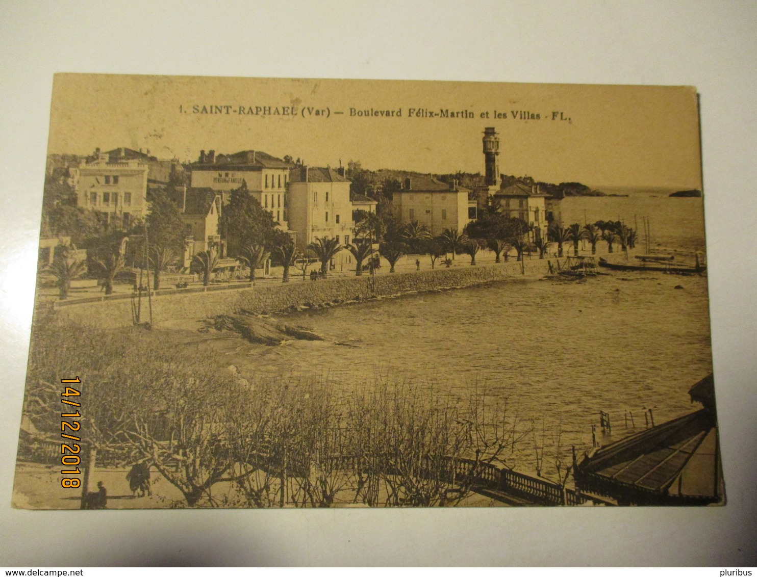 FRANCE 1924 SAINT RAPHAEL CANCELLATION    , OLD POSTCARD , 0 - Other & Unclassified