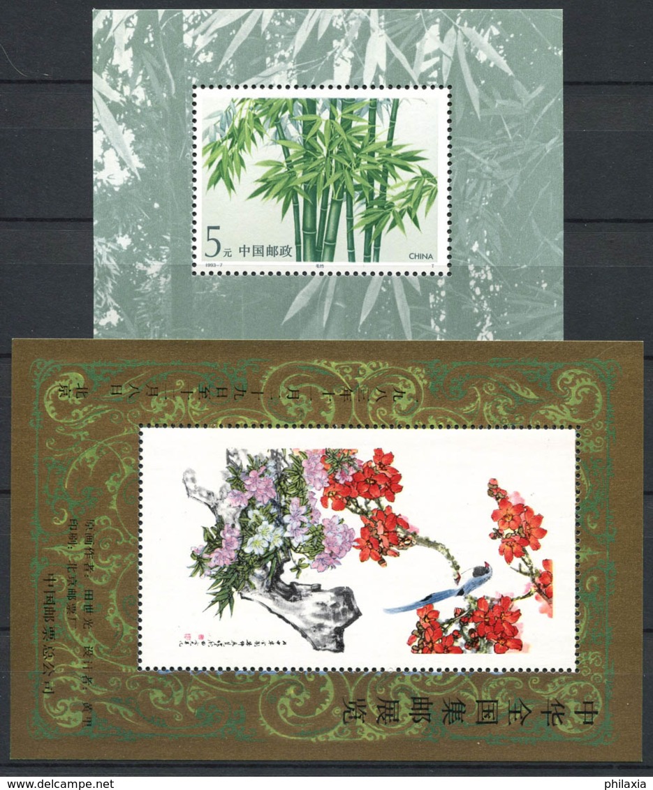 China 1980 SS 80% MNH Flowers - Blocks & Sheetlets