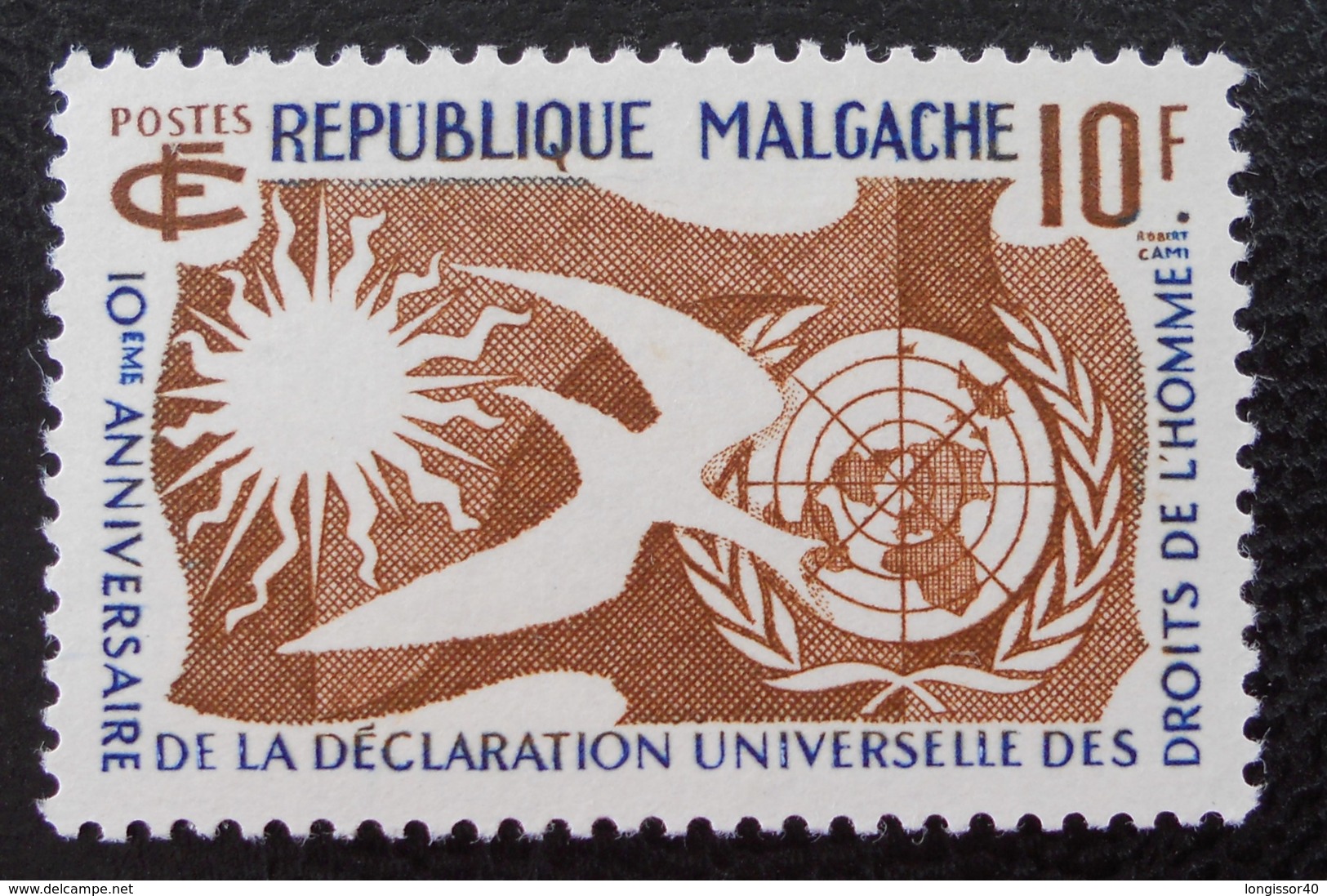 DROITS DE L'HOMME 1958 - NEUF ** - YT 335 - MI 439 - Madagascar (1960-...)