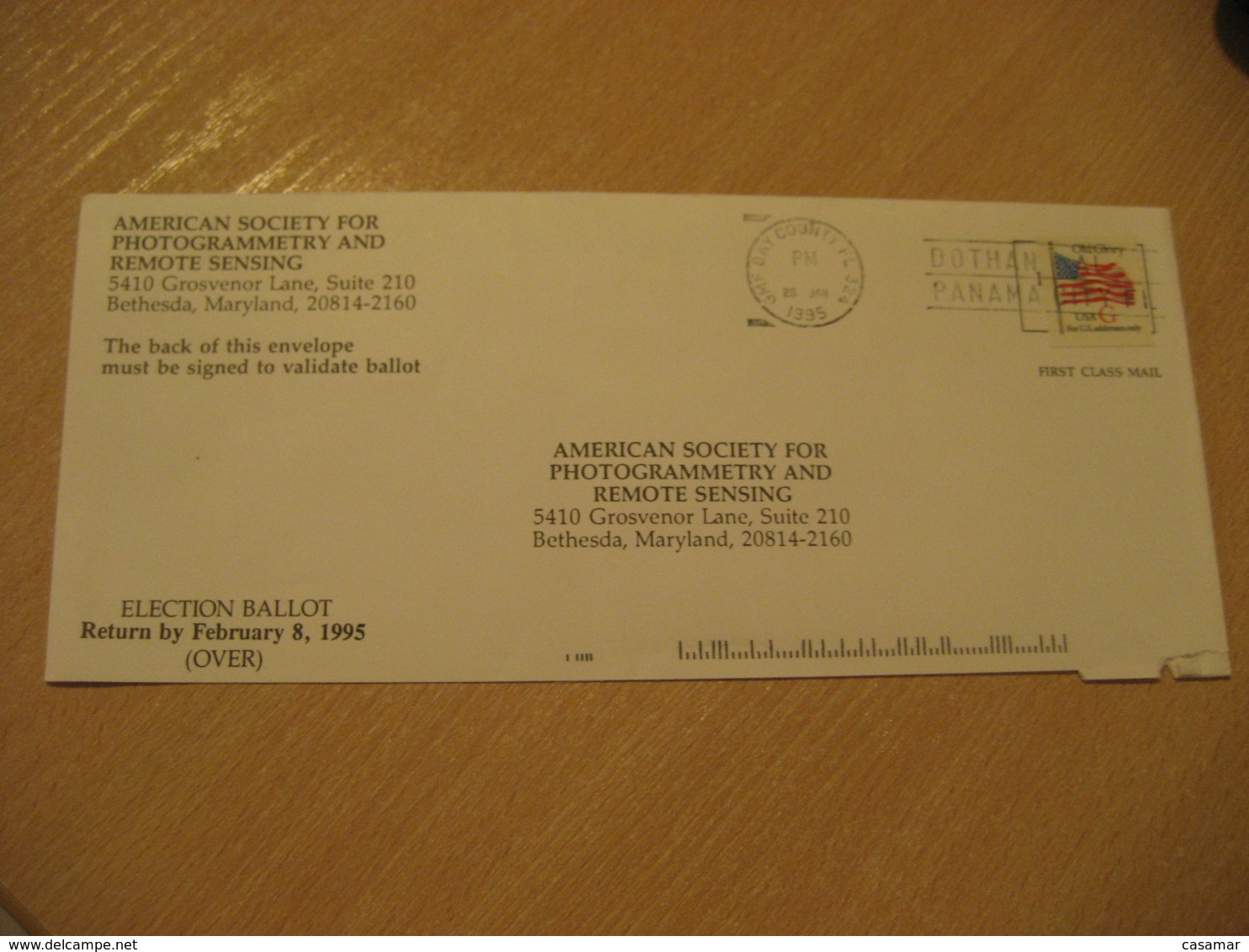 GMF BAY COUNTY 1995 To Bethesda USA Panama Cancel Stamp Cover PANAMA - Panamá