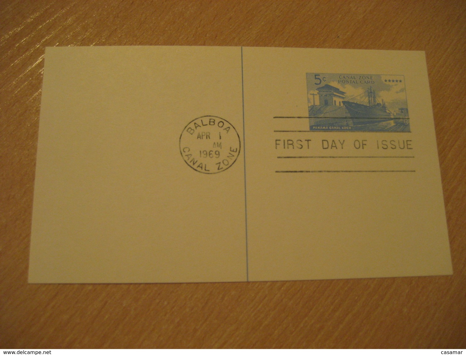 BALBOA 1969 FDC Panama Canal Lock 5c Postal Card Postal Stationery Card PANAMA CANAL ZONE C.Z. CZ USA - Panama