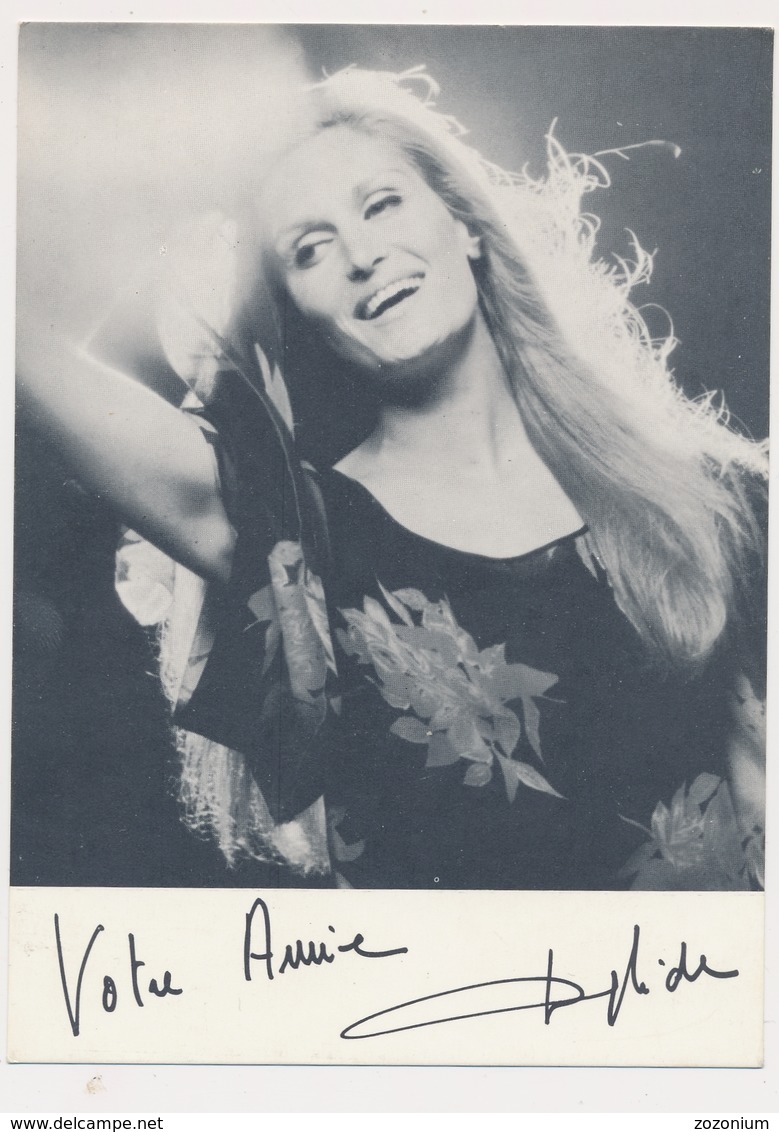 DALIDA -  Autograph, Signed , Dedicace, ORIGINAL, Film Actors, 1971 Vintage Old Photo Postcard - Autogramme