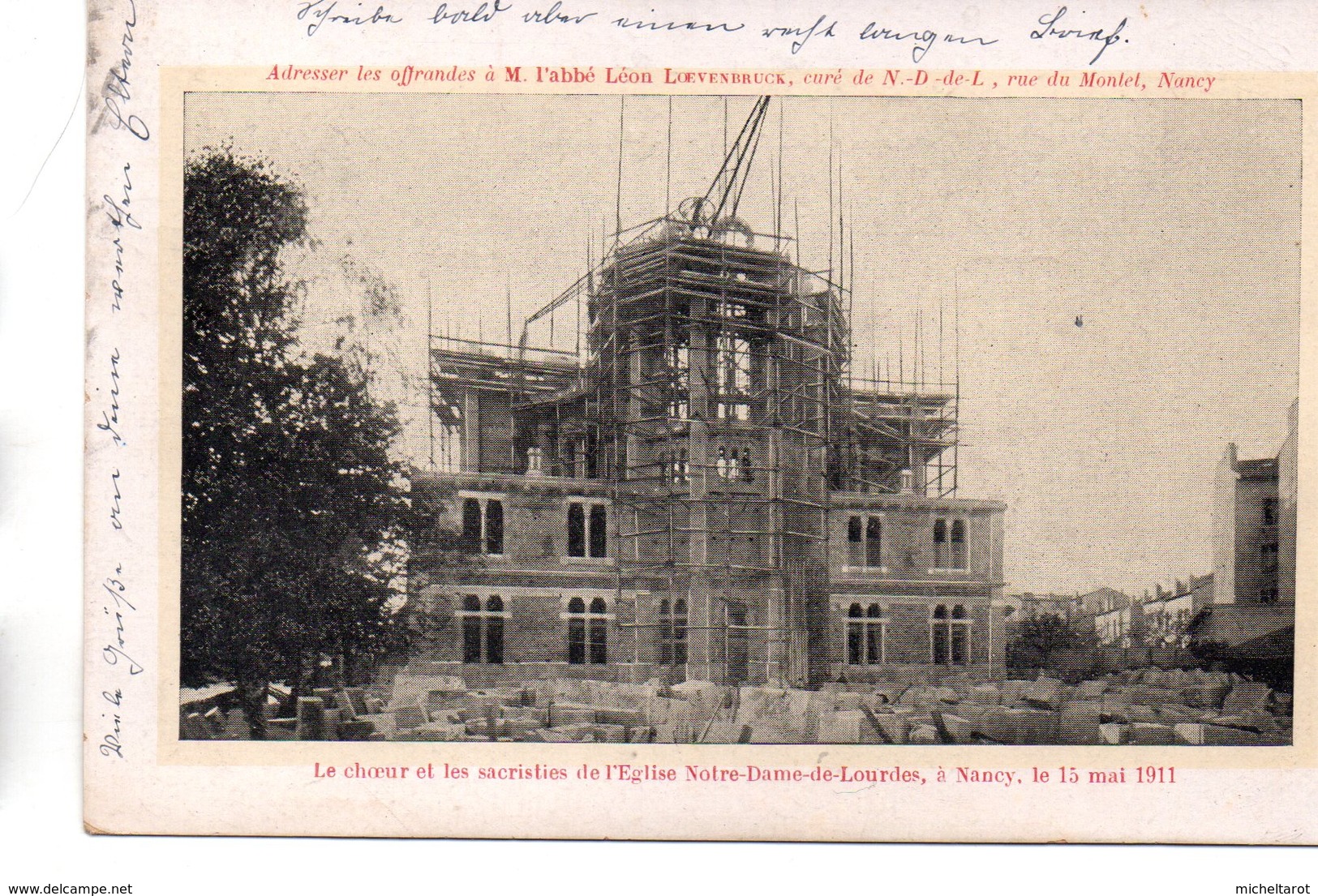 Meurthe Et Moselle : Nancy : Construction De Notre-Dame De Lourdes 1911 - Nancy