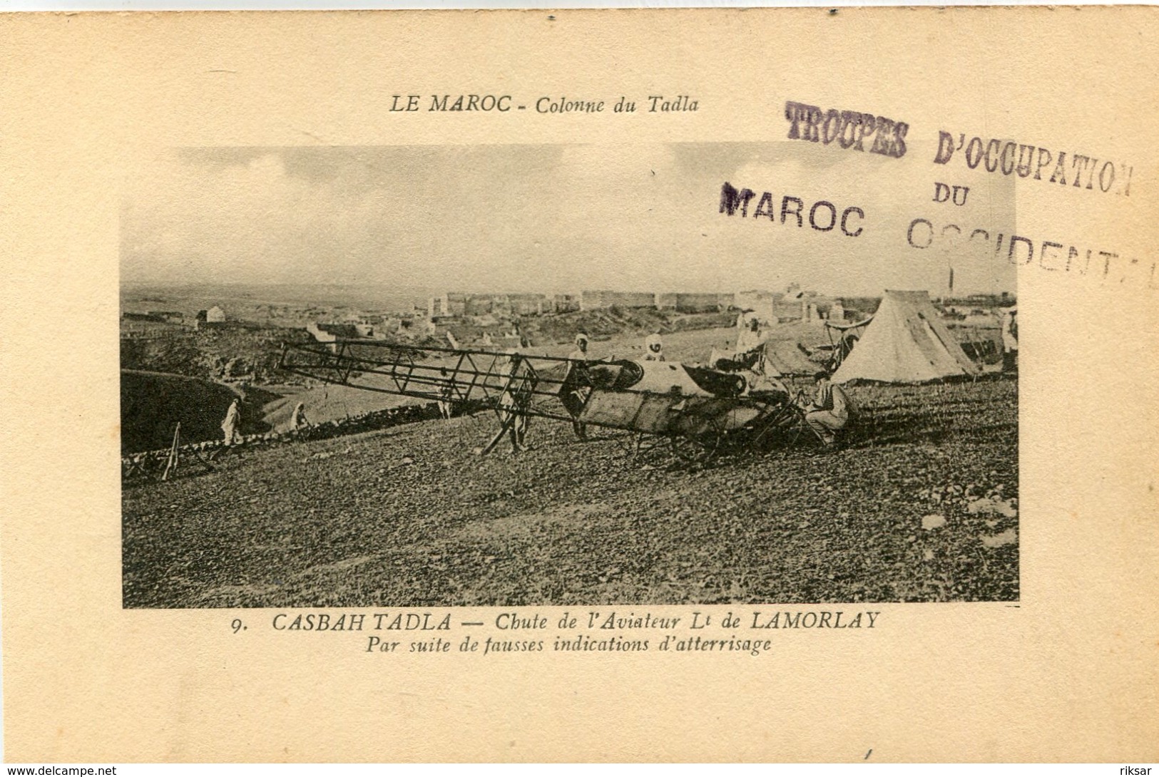 MAROC(CASBAH TADLA) MILITAIRE(ACCIDENT D AVIATION) LAMORLAY - Autres & Non Classés