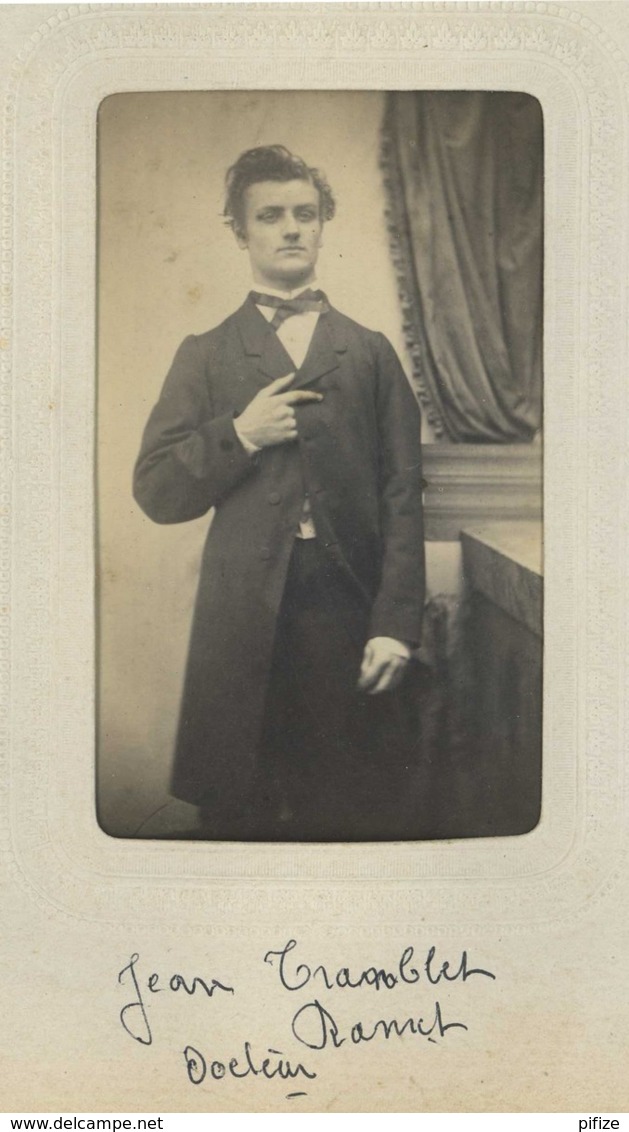 CDV 1860-70 Delannoy (manuscrit) à Paris , Légendée "Jean Tramblet Docteur Ramet". - Anciennes (Av. 1900)