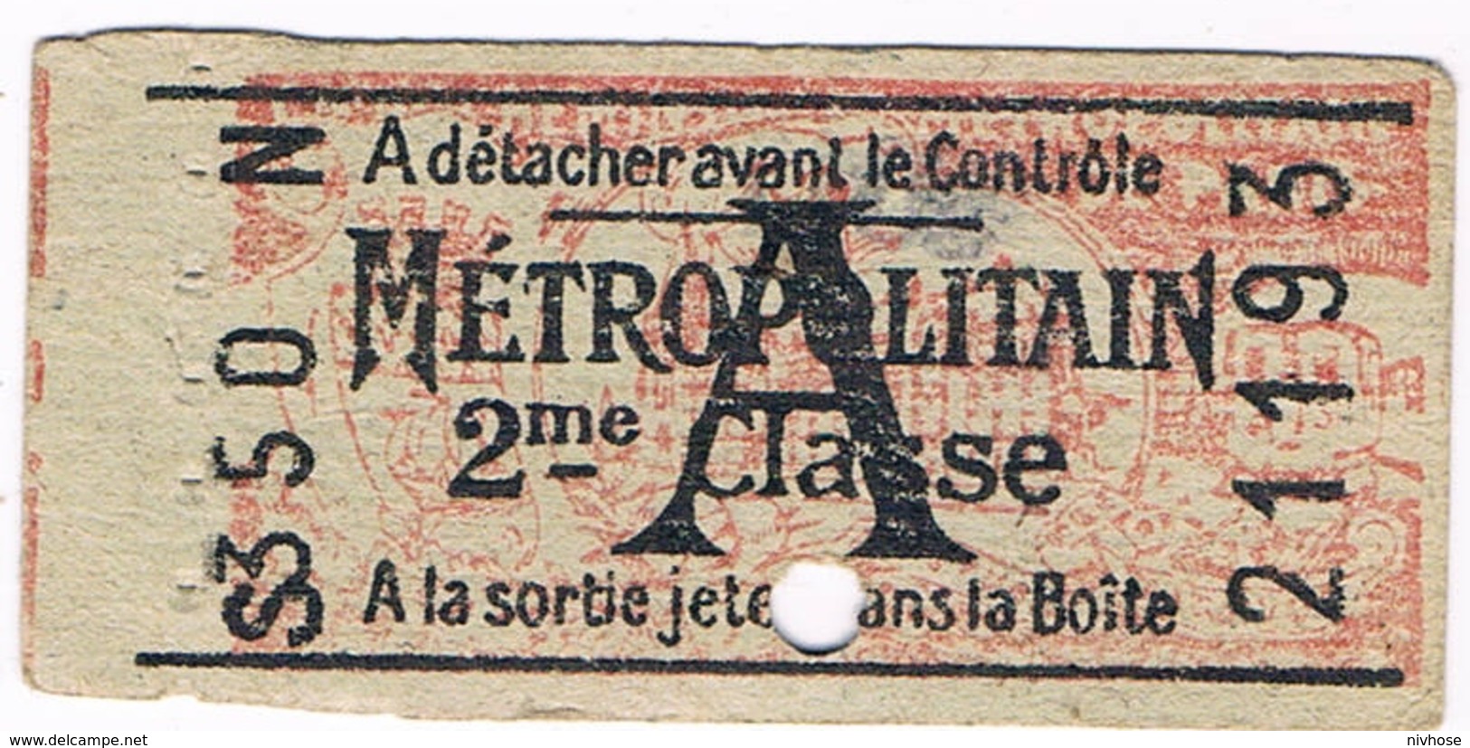 Titre Transport Ticket Métro A Publicité Nicolas Au Verso PARIS Métropolitain - Monde