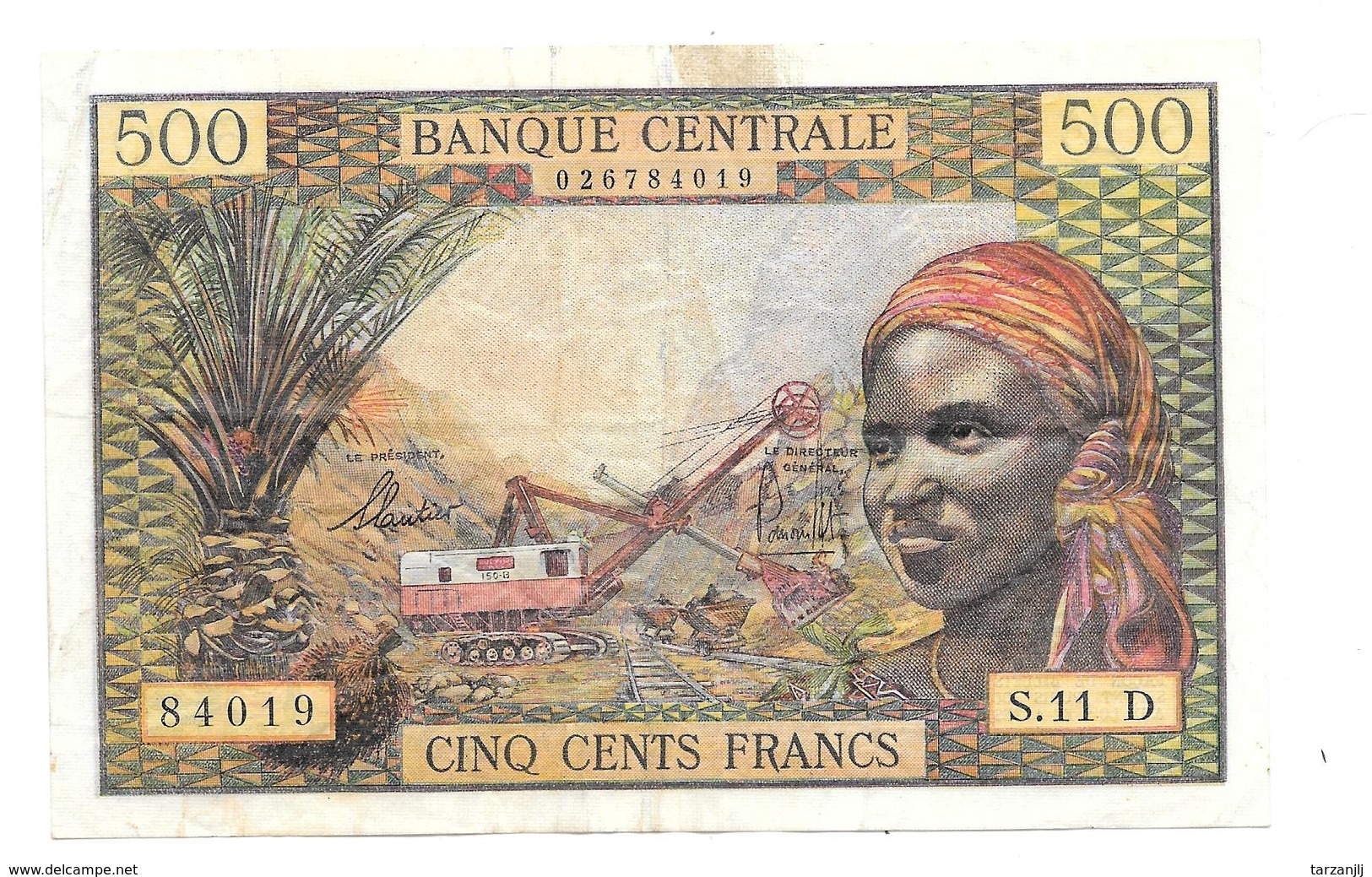 Billet De 500 Francs Etats De L'Afrique Equatoriale Lettre D - Autres - Afrique