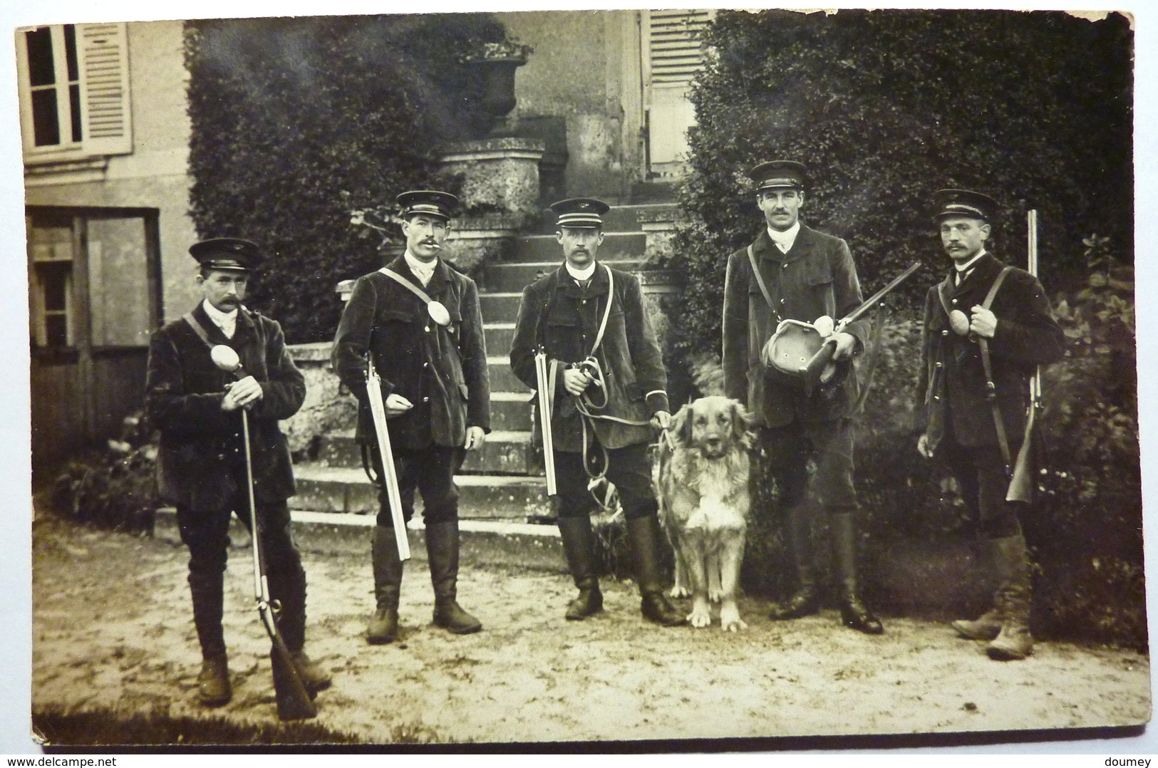 CARTE PHOTO DE GARDES CHASSES Á IDENTIFIER - Chasse