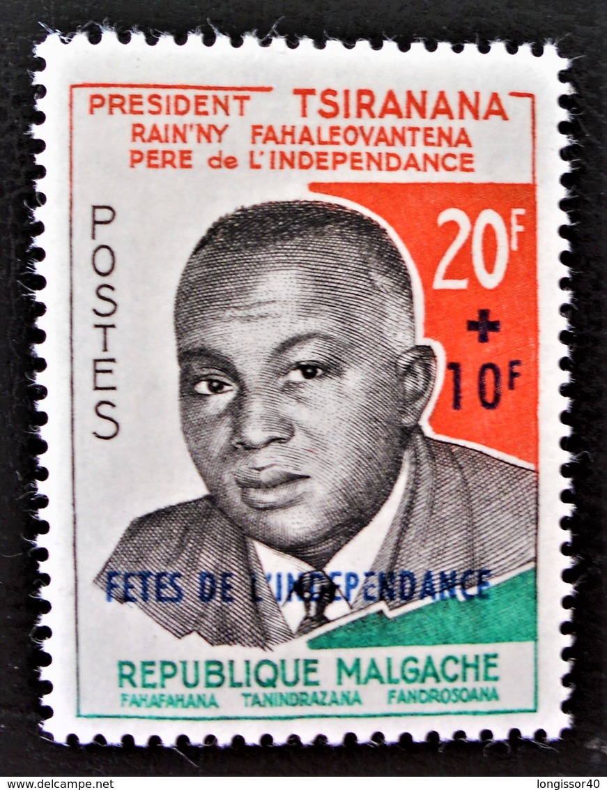 PERE DE L'INDEPENDANCE - SURCHARGE BLEUE 1960 - NEUF ** - YT 356 - MI 466 - Madagascar (1960-...)