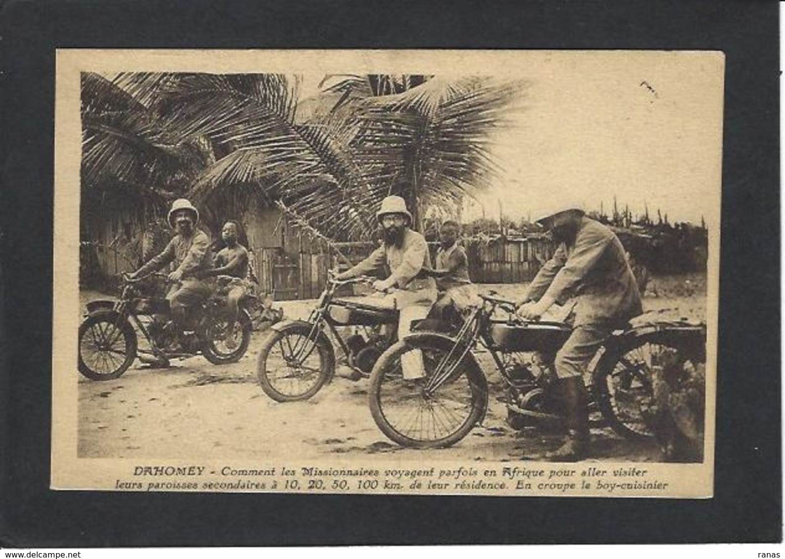 CPA Moto Motor écrite Dahomey - Motos