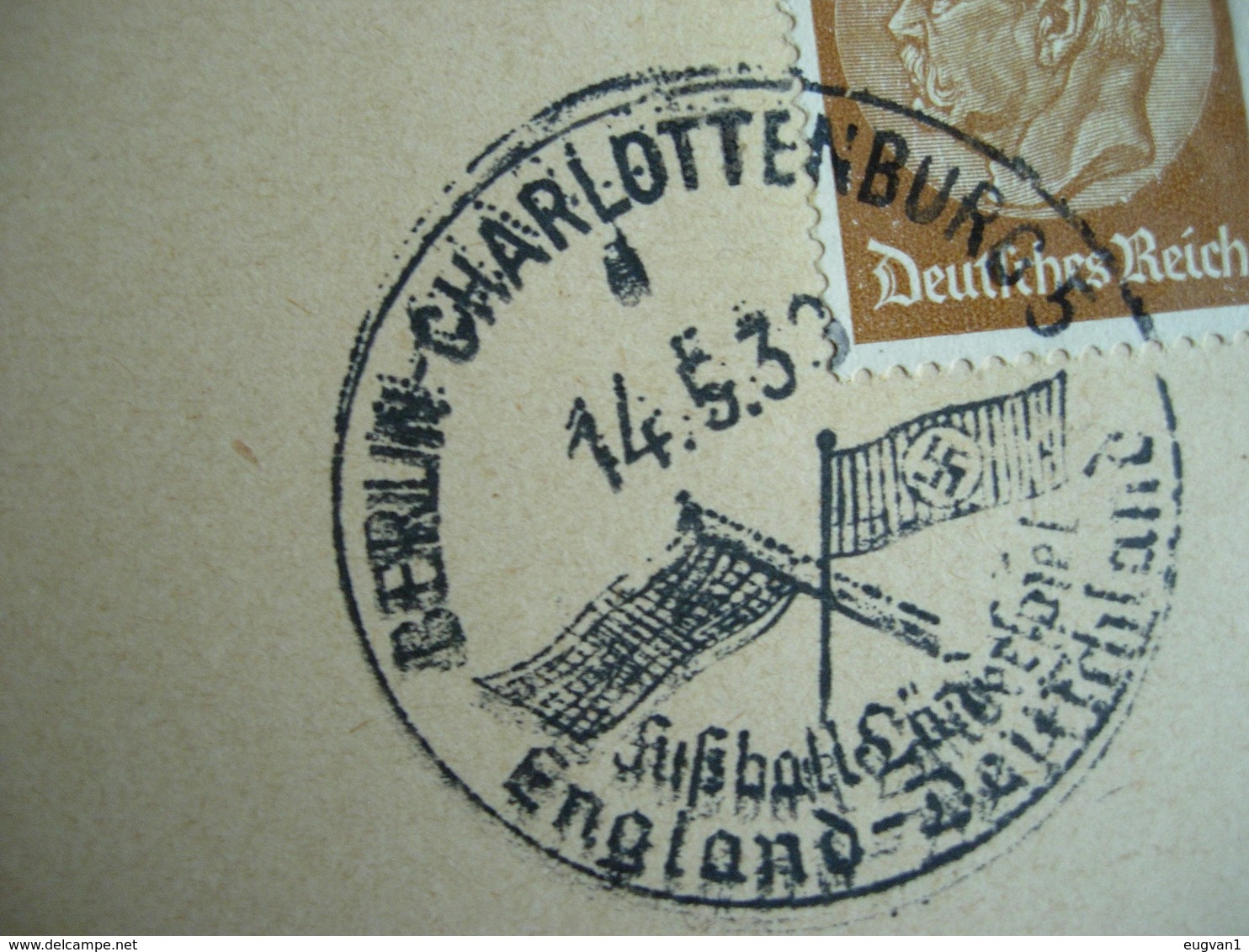 Deutschland: Fußball. 2 Karten Mit Vorübergehendem Stempel In Berlin. Daten Auf Den Scans Sehen. - Lettres & Documents